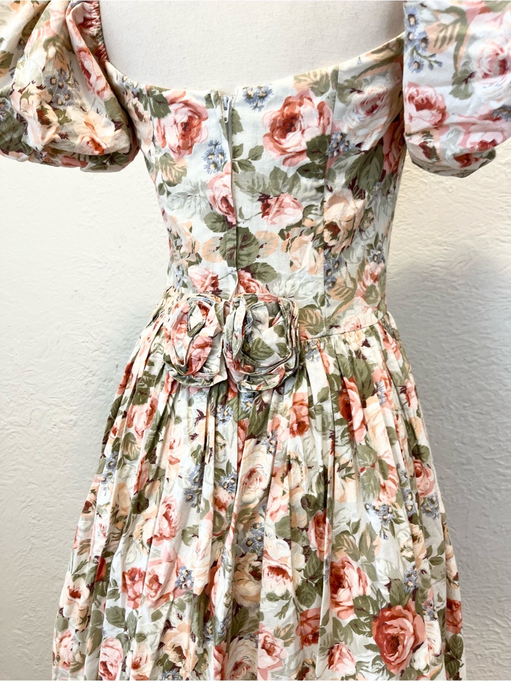 Vintage Jessica McClintock Dress Cottagecore Praire Floral Coquette size 6 XS/4 - Picture 7 of 15